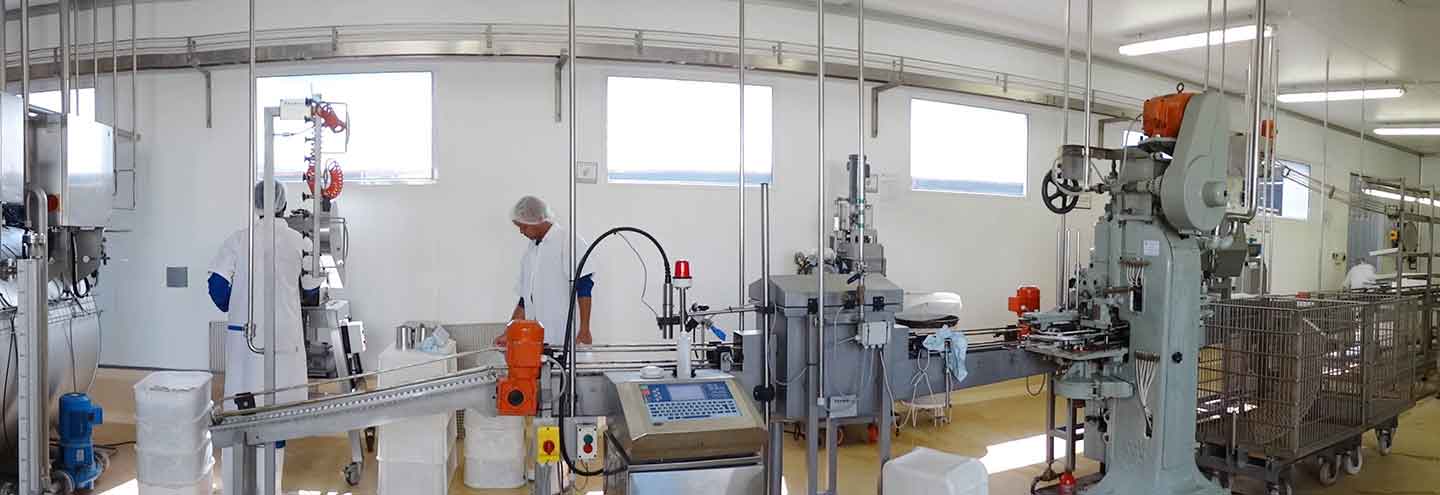 Inside the Abagold canning and processing facility